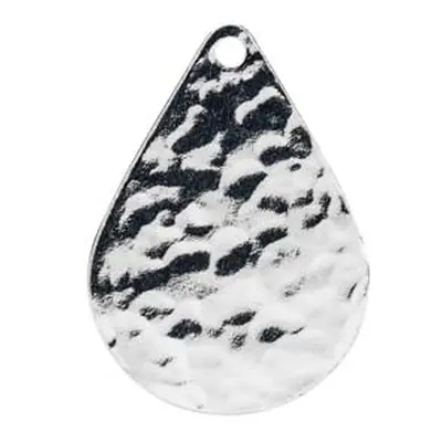 Sterling Silver Teardrop Hammered Blank 15x10mm Pack of 3