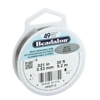 Beadalon 49 Strand Bright 0.53mm X 9.2m Wire