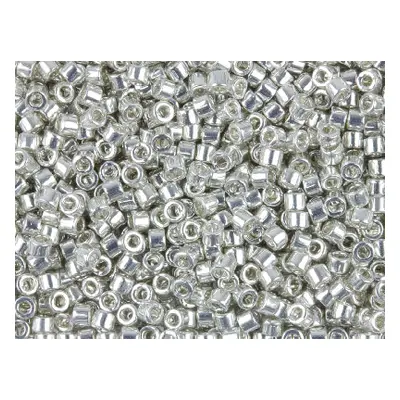 Miyuki 11/0 Delica Seed Beads Galvanized Silver, 7.2g Tube, Miyuki Code Db035