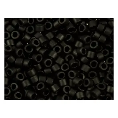 Miyuki 11/0 Delica Seed Beads Matte Black, 7.2g Tube, Miyuki Code Db310