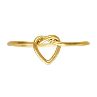 Gold Filled Heart Love Knot Design Ring Medium