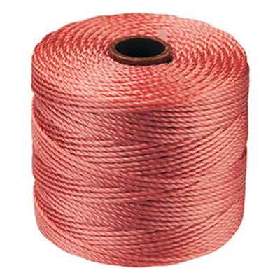 Beadsmith S-lon Bead Cord Coral Tex 210 Gauge #18 70m