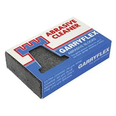 Abrasive Rubber Block, Medium, Grey, 120 Grit, Garryflex