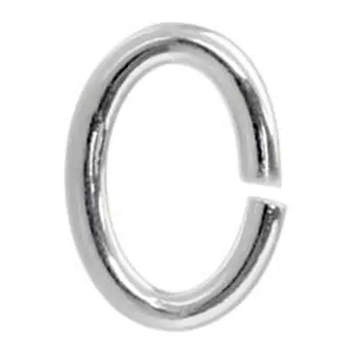 Sterling Silver Open Jump Ring Oval 10mm, Pack of 10