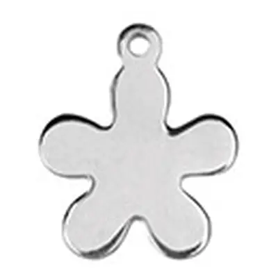 Sterling Silver Flower 10mm Stamping Blank Pack of 5