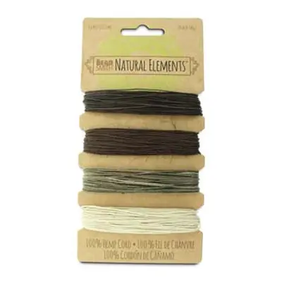 Beadsmith Natural Elements, Hemp Cord, 4 Colour, Neutral, 0.55mm