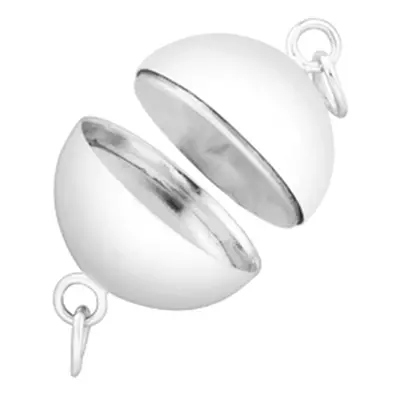 Sterling Silver 8mm Magnetic Plain Ball Clasp