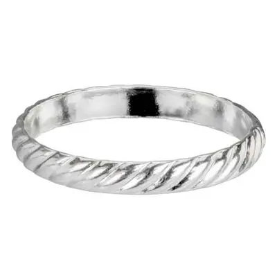 Sterling Silver Rope Twist Ring 3mm Size O