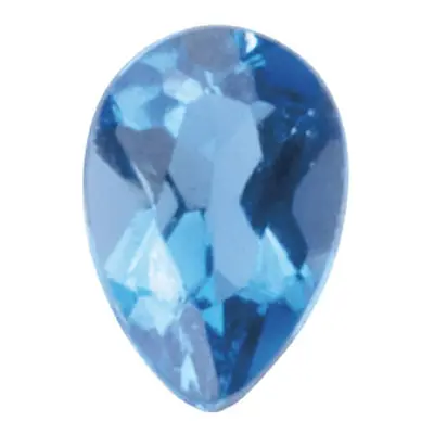 London Blue Topaz, Pear, 6x4mm, Treated