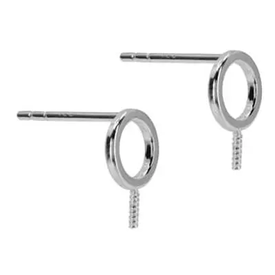 Sterling Silver Circle Of Life And Peg Earrings 6mm Pack of 2, 100% Recycled Silver