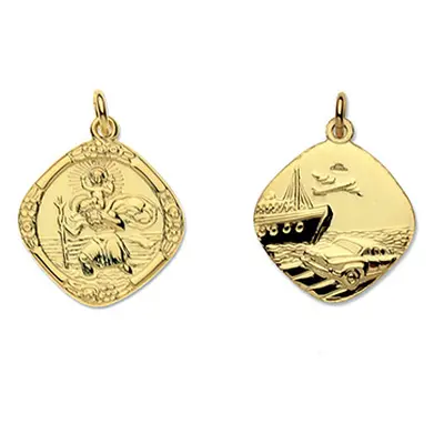 9ct Yellow Gold St. Christopher, Medium Reversible Hallmarked