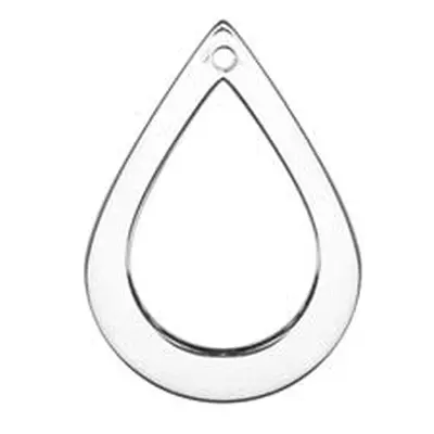 Sterling Silver Open Teardrop 20x27mm Stamping Blank