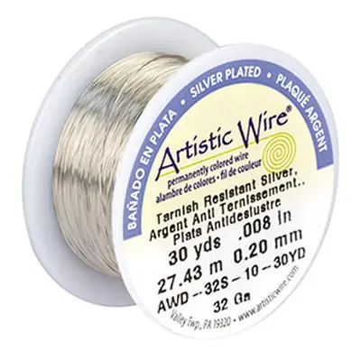 Beadalon Artistic Wire 32 Gauge Silver Plated 0.20mm X 27.4m