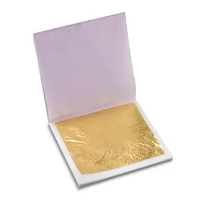 23.6ct Red Gold Leaf, 1 Book Of 25 Leaves, 80mm X 80mm, Transfer Leaf