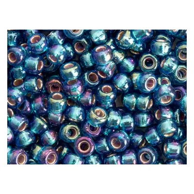 Miyuki 8/0 Round Seed Beads Seed Beads Silver Lined Capri Blue 22g Tube, Miyuki Code 1025s