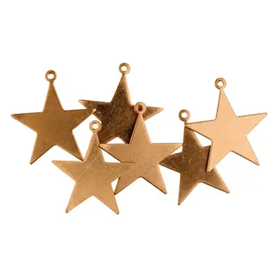 Copper Blanks Small Star Pack of 6 16.5mm