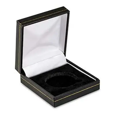 Black Leatherette Crown Coin Box