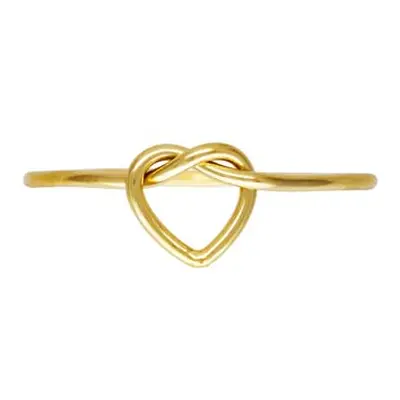 Gold Filled Heart Love Knot Design Ring Large