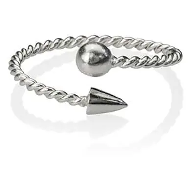 Sterling Silver Rope Design Adjustable Ring