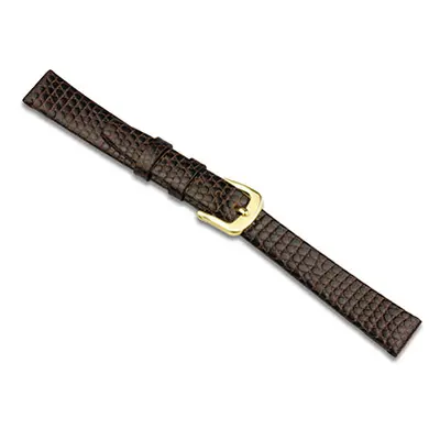 Brown Lizard Grain Watch Strap 18mm Genuine Leather