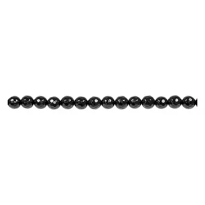 Onyx Semi Precious Faceted Round Beads 8mm, 16&quot;/40cm Strand