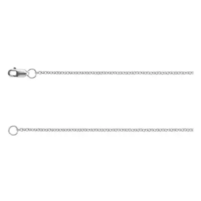 Argentium 960 1.6mm Oval Trace Chain 18&quot;/45cm