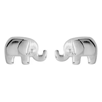 Sterling Silver Elephant Design Stud Earrings