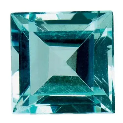 Sky Blue Topaz, Square, 5x5mm, Treated