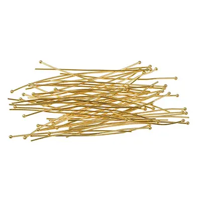 Gold Plated Ball Head Pins 50mm Pack of 50