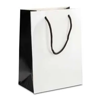 White Monochrome Gift Bag Medium Pack of 10