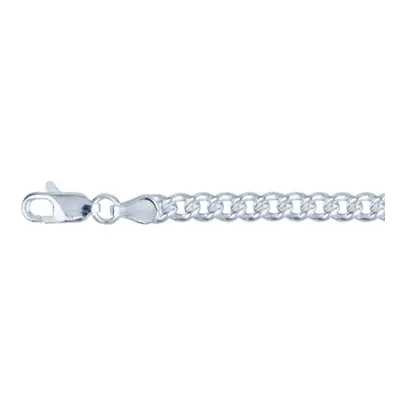 Sterling Silver 4.2mm Curb Bracelet 7.5&quot;/19cm /19cm Hallmarked, 100% Recycled Silver