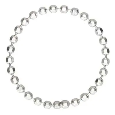 Sterling Silver Bead Chain Ring 1.5mm Size J - K