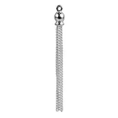 Sterling Silver Tassel Curb 35mm