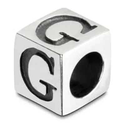 Sterling Silver Letter G 5mm Cube Charm Pack of 3