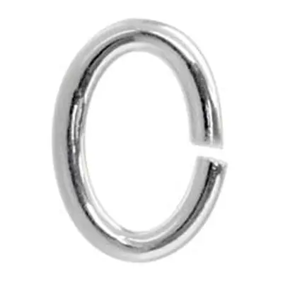 Sterling Silver Open Jump Ring Oval 6mm, Pack of 20