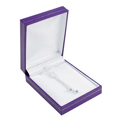 Purple Leatherette Pendant Box