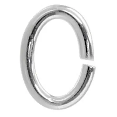 Sterling Silver Open Jump Ring Oval 8mm, Pack of 10