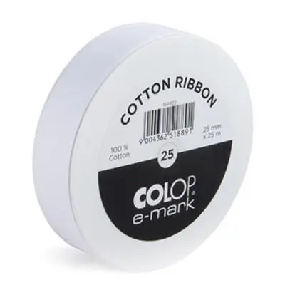 COLOP e-mark go Ribbon 25mm X 25m, 100% Cotton