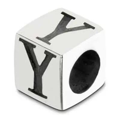 Sterling Silver Letter Y 5mm Cube Charm Pack of 3