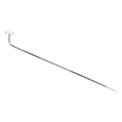 Sterling Silver Stick Pin With 4mm Pad, Pin 50mm Long With Fine Twist