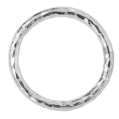 Sterling Silver 1mm X 10mm Outside Diameter Pack of 10 Diamond Cut Closed Decorative Jump Ring