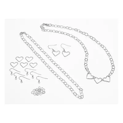 Cooksongold Sterling Silver Hammered Heart Jewellery Set Project