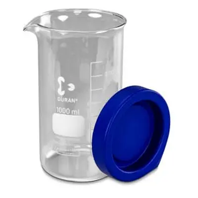 Elma Glass Beaker With Lid And Rubber Ring, 1000ml