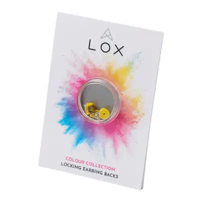 Lox Yellow Secure Earring Scrolls Pack of 4