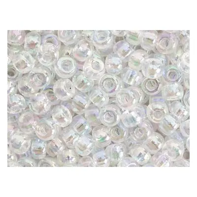 Miyuki 8/0 Round Seed Beads Seed Beads Crystal Ab 22g Tube, Miyuki Code 250