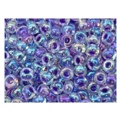 Miyuki 8/0 Round Seed Beads Amethyst Lined Crystal Ab 22g Tube, Miyuki Code 274