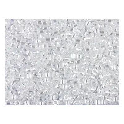 Miyuki 11/0 Delica Seed Beads Crystal Luster 7.2g Tube, Miyuki Code Db050