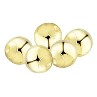 9ct Yellow Gold Light Weight 1 Hole Bead With Cup 8mm Pack of 5