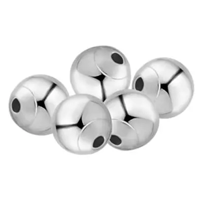 Sterling Silver Light Weight 1 Hole Bead With Cup 6mm Pack of 5