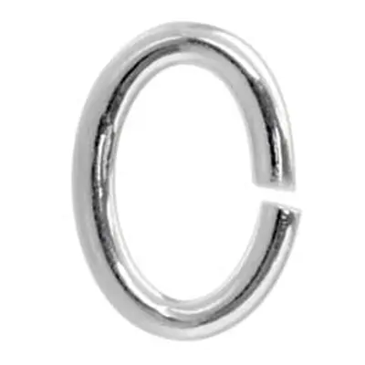 Sterling Silver Open Jump Ring Oval 5mm, Pack of 20